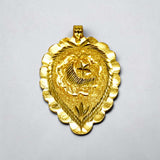 Big Gold Plated Crescent Thali Pendant
