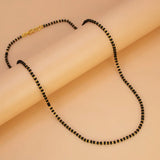 Gold Plated Black Beads Karimani Mala Chain