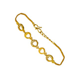 Cute Gold Plated Designer CZ Bracelet for Girls