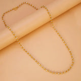 Gold-Plated Clear White Crystal Bead Chain