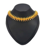 Contemporary Elegant Gold Plated Ruby Choker
