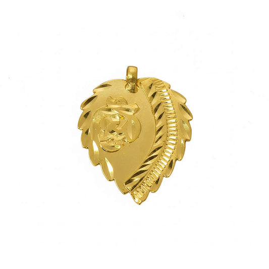 Designer Gold Plated Om Ila Thali Pendant