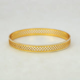 Two-Tone Net Bangle – Timeless Elegance with a Modern Twist