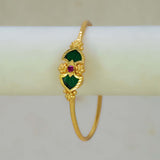Elegant Gold-Plated Double Palakka Bangle for Women