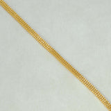 Elegant Gold Plated Flat Triple Line Box Chain
