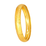 Gold Plated Medium Designer Lightweight Pipe Bangle