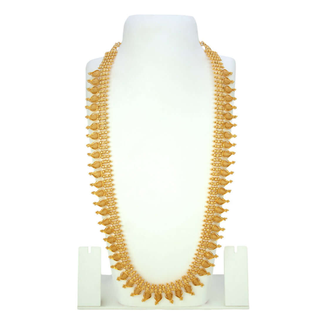 Elegant Gold Plated Net Mango Long Haram