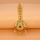 Ethnic-Gold-Plated-Peacock-CZ-Maang-Tikka