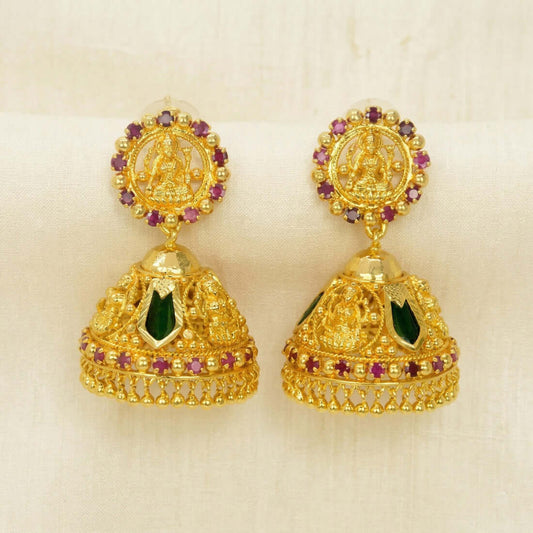 Ethnic Nagapadam Lakshmi Jhumka Earrings