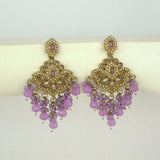 Fashion-Beaded-Dark-Lavender-Drop-Earrings-Wbg