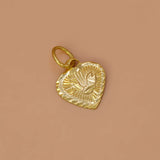 Small Gold-Plated Designer Fish Heart Pendant