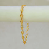 Gold-Plated Foamed Link Bracelet