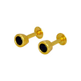 Gold-Plated-Black-CZ-Stone-Stud-Nose-Pin-WbgLv