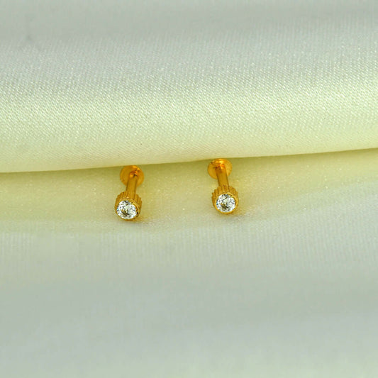Gold-Plated-CZ-Second-Stud-Earrings