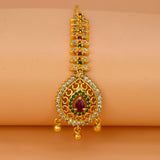 Gold-Plated-CZ-Teardrop-Filigree-Maang-Tikka