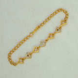 Gold Plated CZ Triangle Bracelet