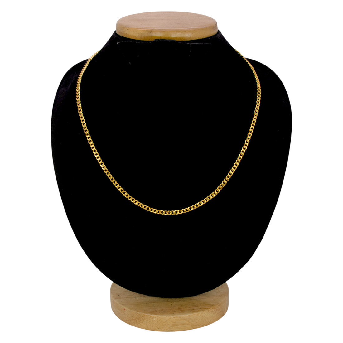 Gold-Plated-Classic-Curb-Chain-Necklace-Dmo