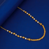 Gold Plated Filigree Bead Pearl Necklace