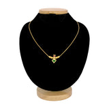 Simple Traditional Gold Plated Small Palakka Pendant Chain