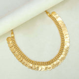 South Indian Gold-Plated Head Kasu Choker Necklace