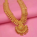 Gold Plated Mango Bridal Broad Long Chain with Pendant
