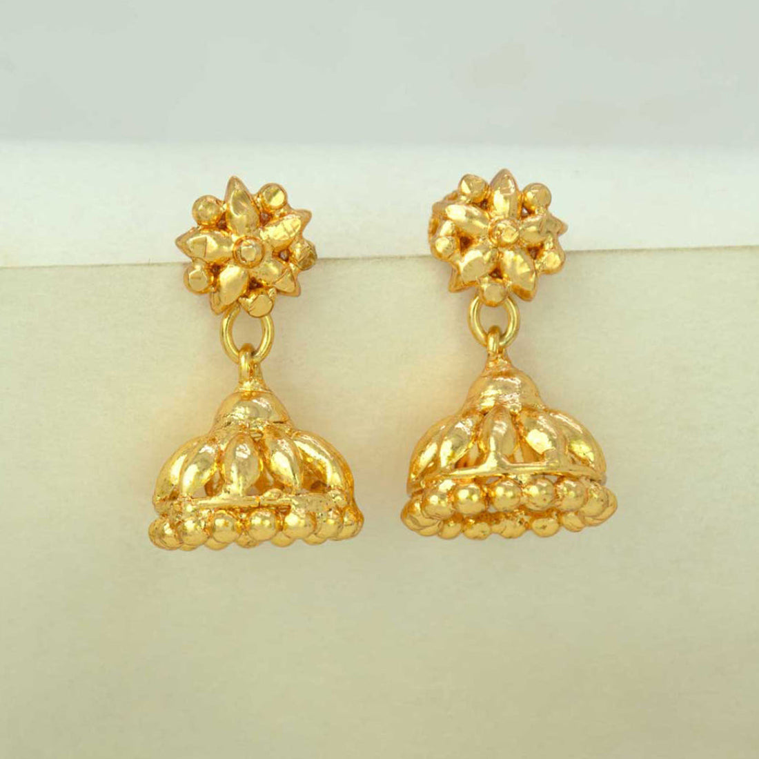 Gold-Plated-Mini-Floral-Jhumka-Earrings-Wbg