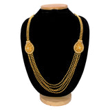 Gold-Plated-Multi-Layer-CZ-Floral-Dual-Mugappu-Necklace-Dmo