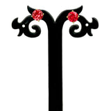 Gold-Plated-Ruby-Stone-Stud-Earrings