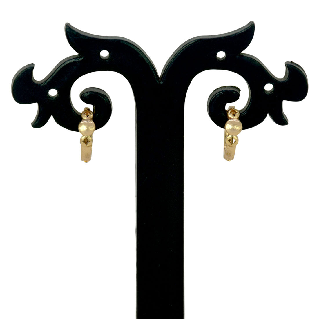 Gold-Plated-Simple-Round-Stud-Hoop-Earrings-Dmo