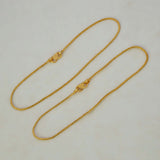 Gold-Plated Simple Snake Chain Kids Anklet