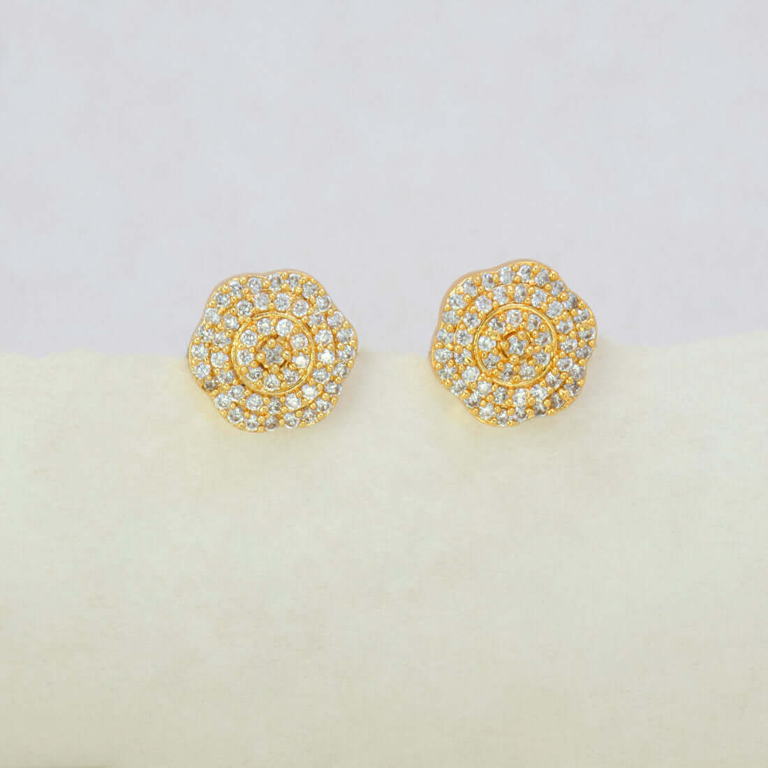 Gold-Plated-Sparkle-CZ-Blossom-Ear-Studs