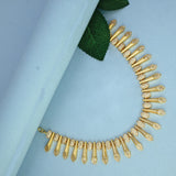 Exquisite Gold Plated Spike Designer Stone Necklace