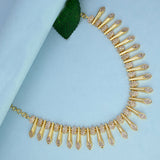 Exquisite Gold Plated Spike Designer Stone Necklace