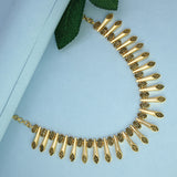Exquisite Gold Plated Spike Designer Stone Necklace