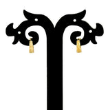 Gold Plated Textured Hoop Earrings