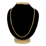 Gold-Plated-Textured-Link-Chain-Necklace-Dmo