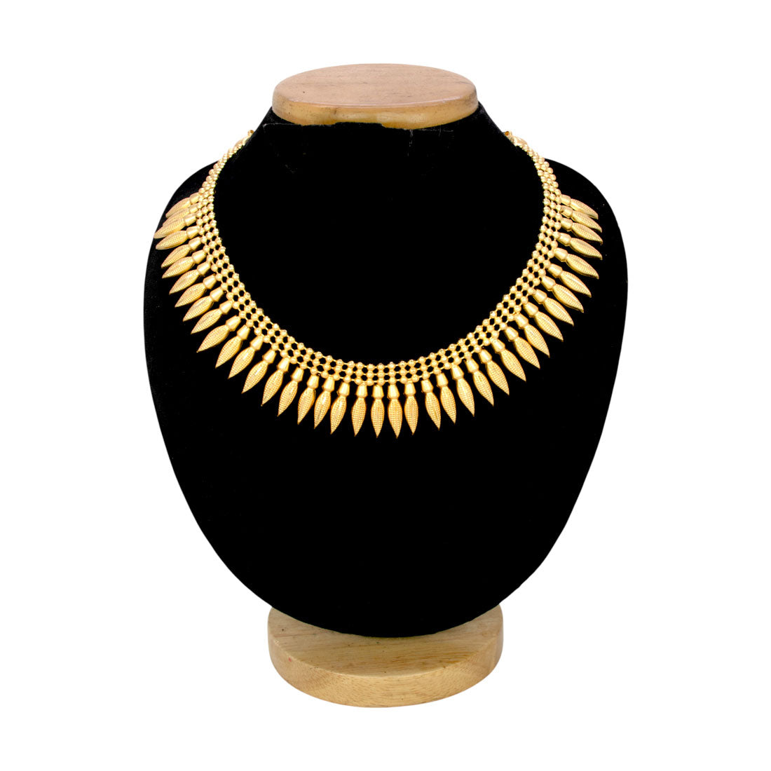 Gold-Plated-Traditional-Leaf-Motif-Necklace-Dmo