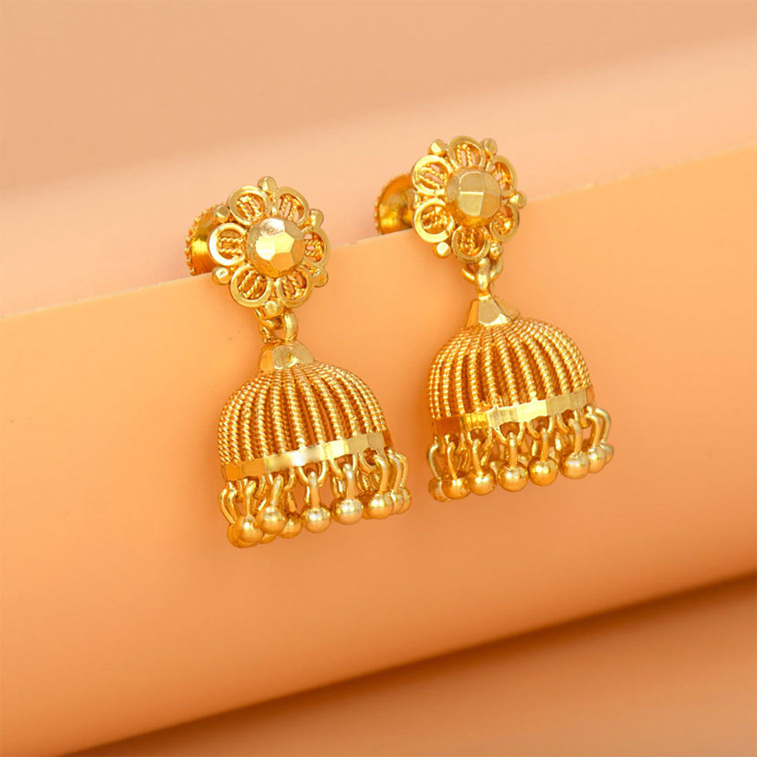 Gold-Plated-Traditional-Mini-Jhumka-Earrings