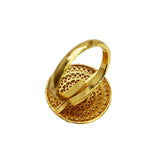 Gorgeous Gold Plated Modern Dome Finger Ring