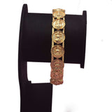 Gold Plated Matte Lakshmi Bangles1