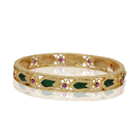Gold Plated Thin Nagapadam Bangles