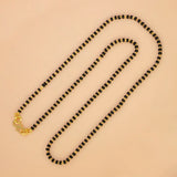 Gold Plated Black Beads Karimani Mala Chain
