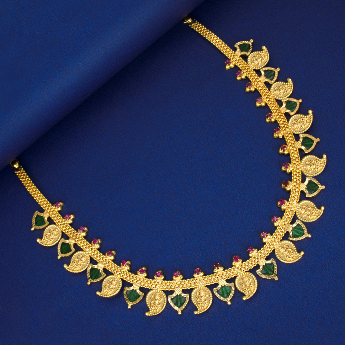 Traditional Gold Plated Lakshmi Mango Palakka Choker