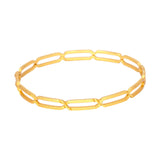 Elegant Gold Plated Link Design Plain Bangle