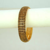 GoldPlatedMaroonStoneStuddedDesignerBangle