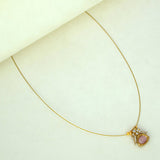 Elegant Invisible Chain CZ Victorian Pendant Necklace