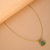 Elegant Invisible Chain CZ Victorian Pendant Necklace