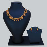 Antique Kemp Stone Floral Necklace Set - Multi color