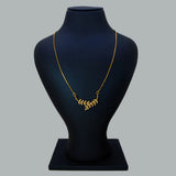 Gold Plated American Diamond Leaf Pendant Necklace