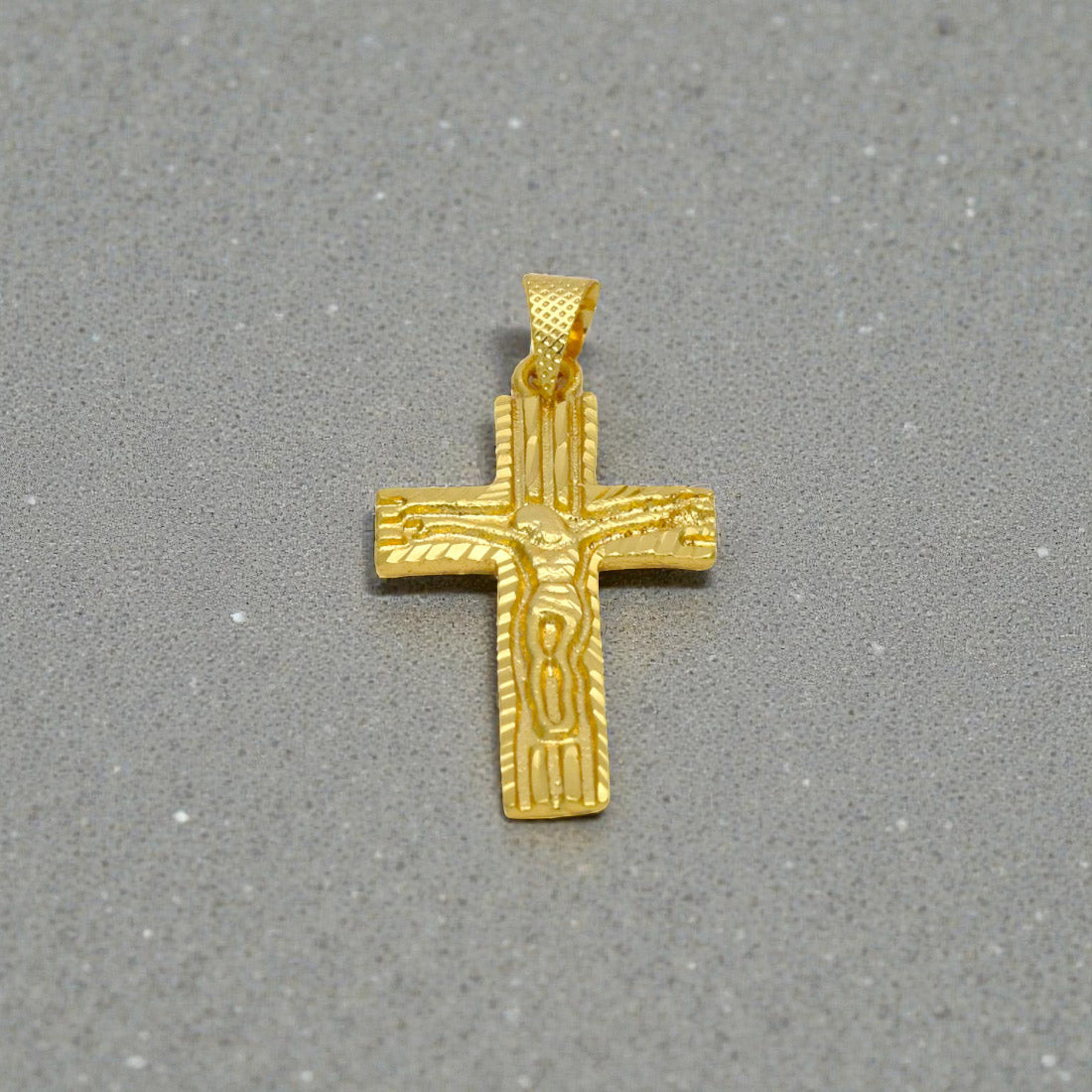 Micro Gold Plated Designer Cross Pendant
